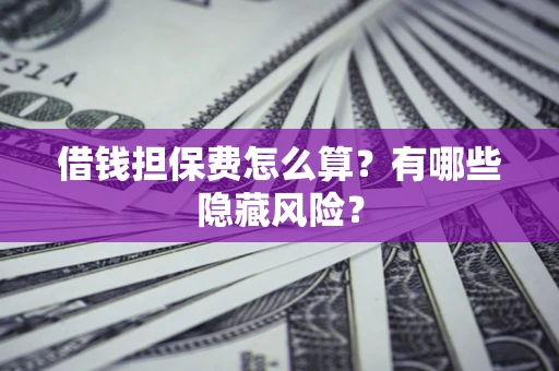 济南借钱担保费怎么算？有哪些隐藏风险？